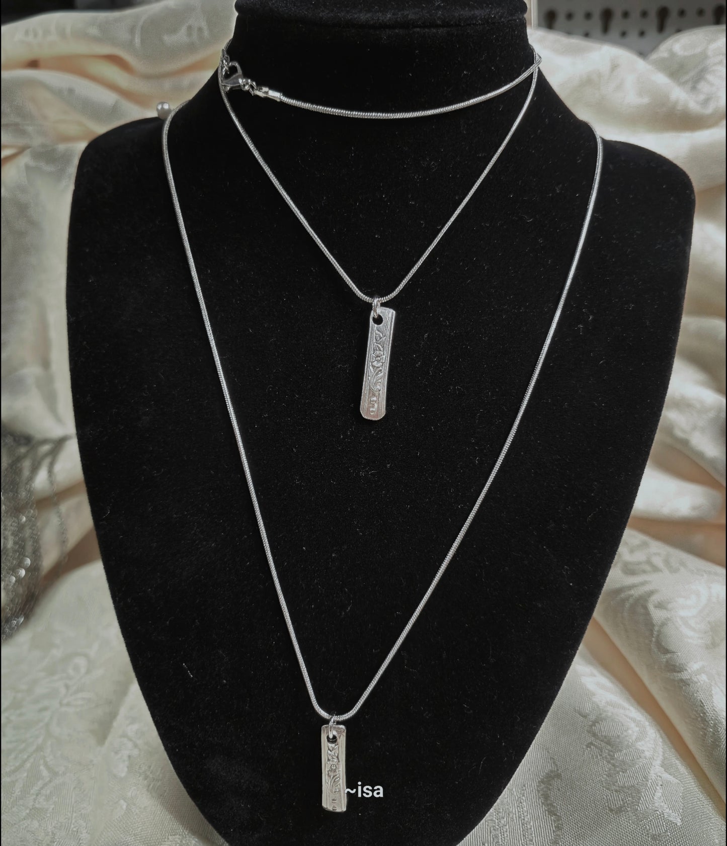 Grace Necklace (one (1) stackable) 16- 20 inch metal chain