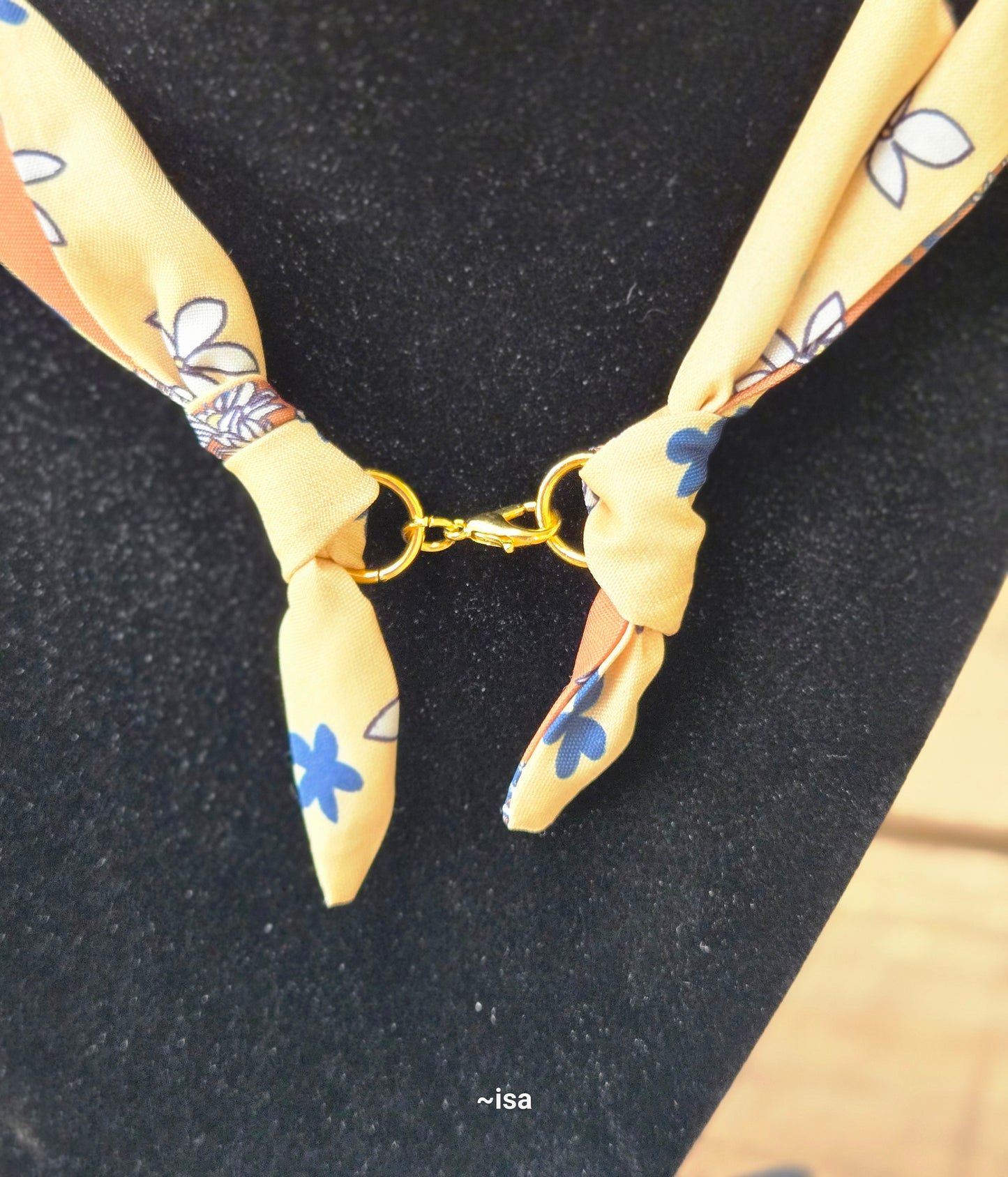 Yellow Fall Necklace with Complementary Earrings