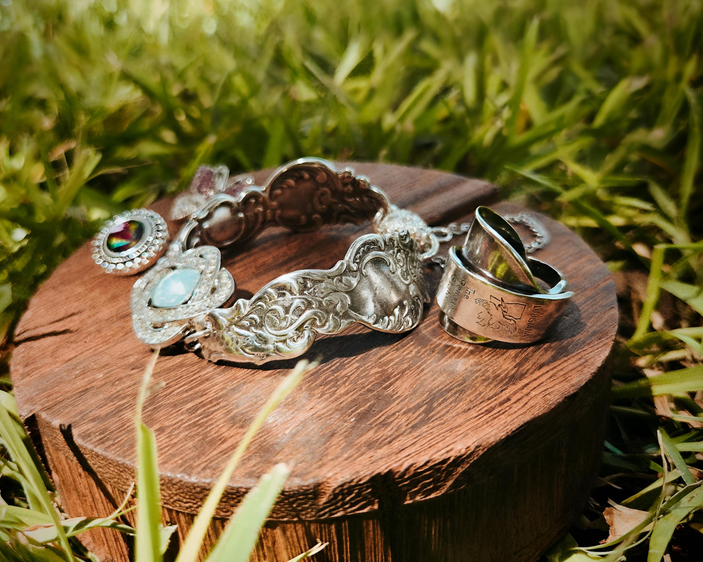 Button Snap Bracelet (four total interchangeable charms)