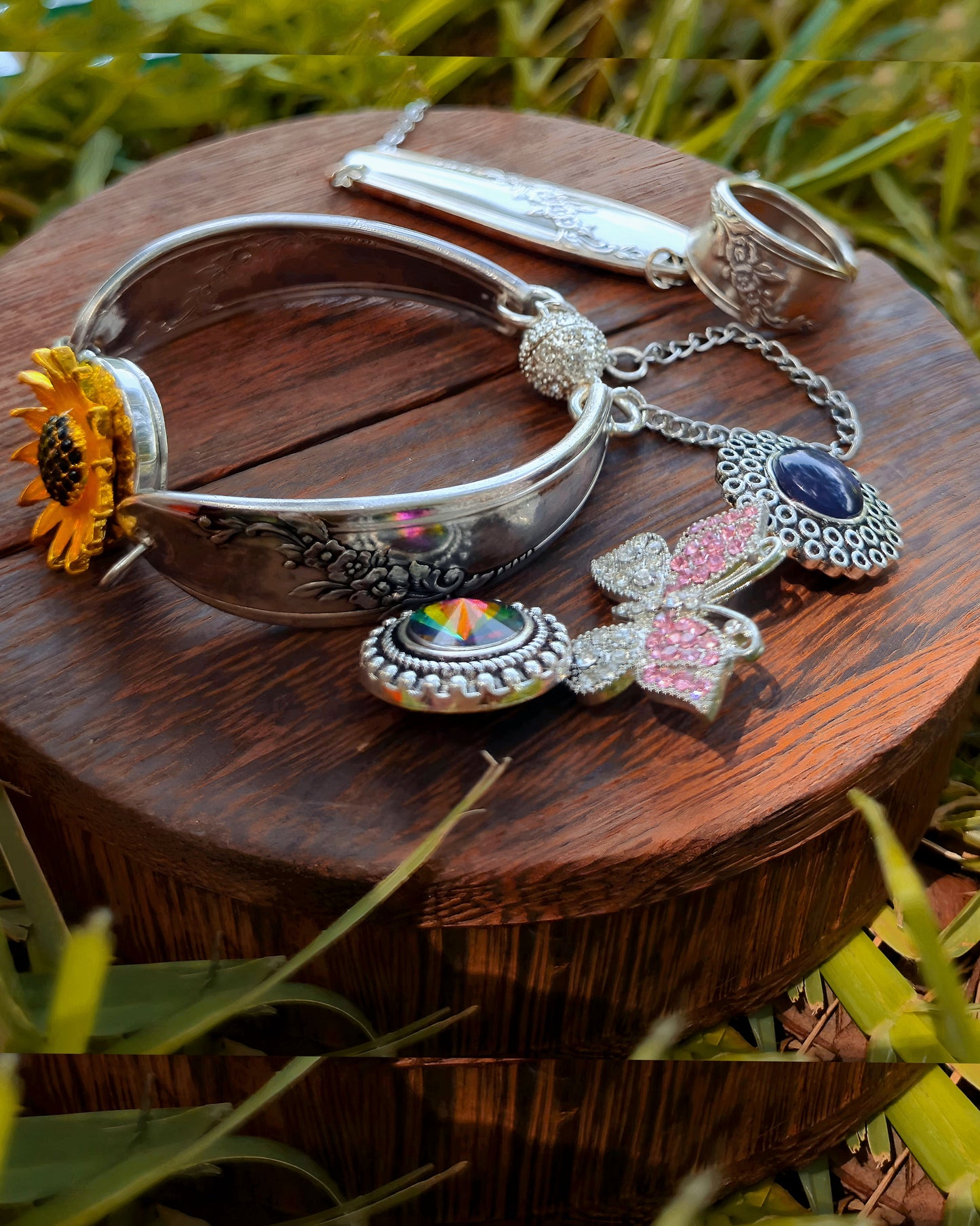 Button Snap Bracelet (four total interchangeable charms)