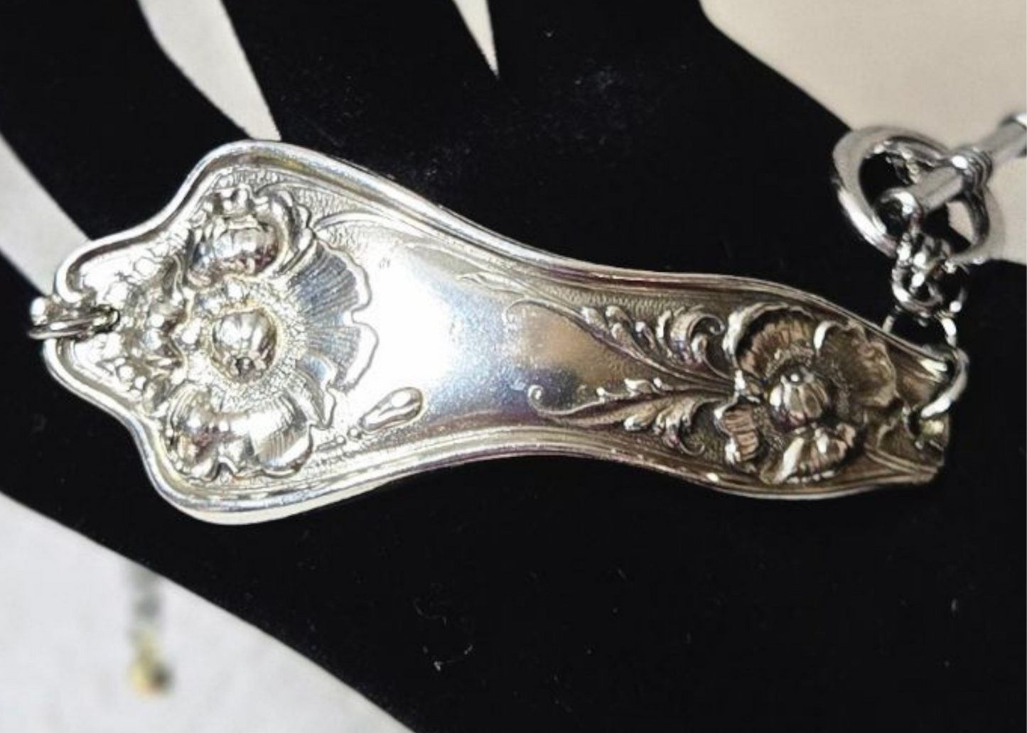 Bold Flower and Dainty Toggle Clasp