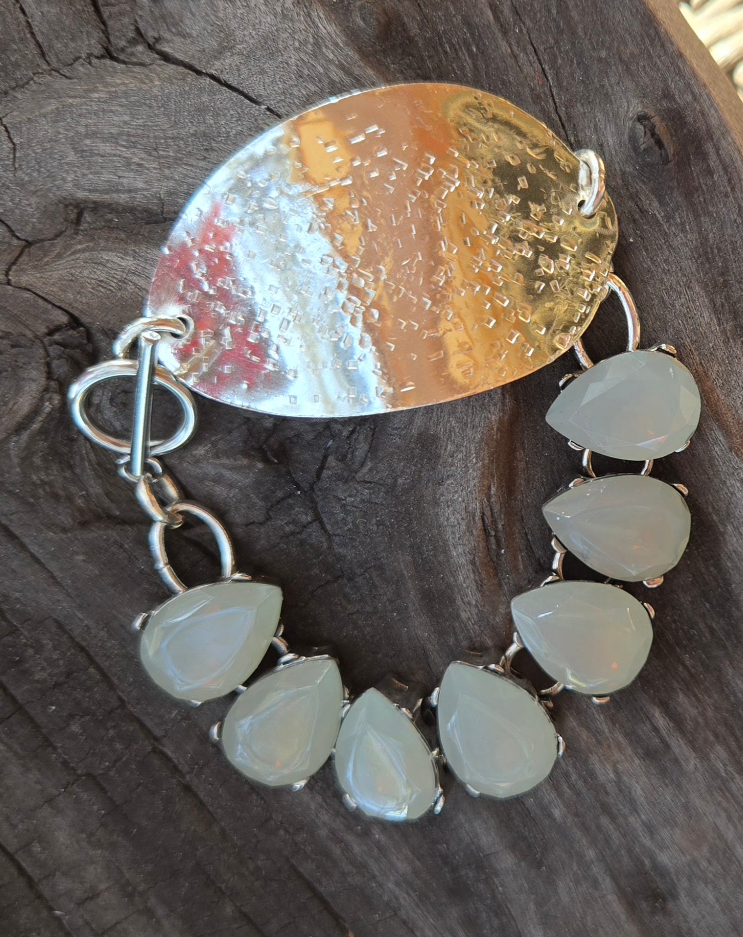 Soft Teal Spoon Bowl Bracelet