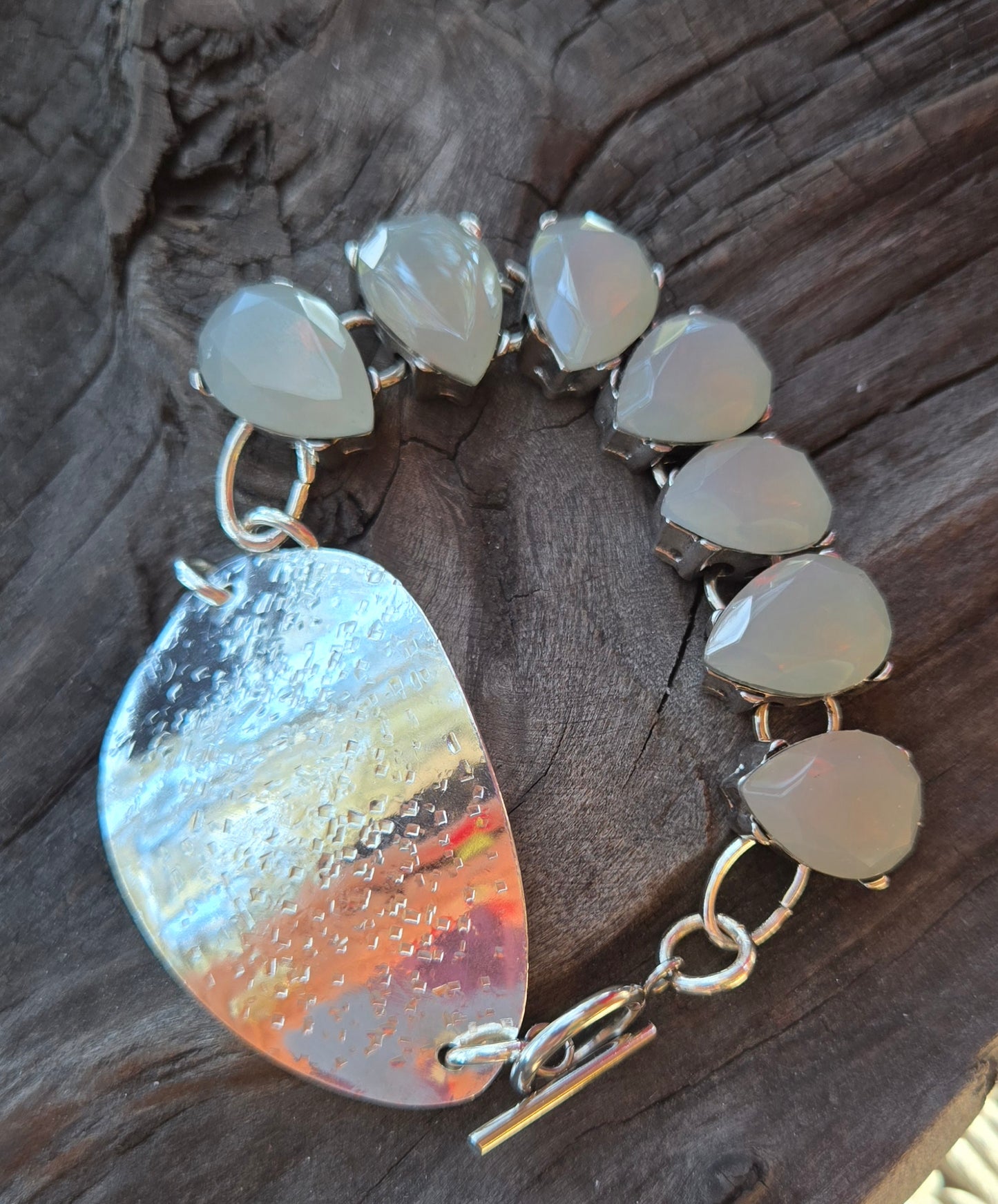 Soft Teal Spoon Bowl Bracelet