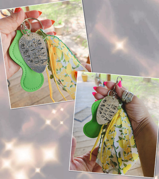 Momma Tired Tassel Keychain