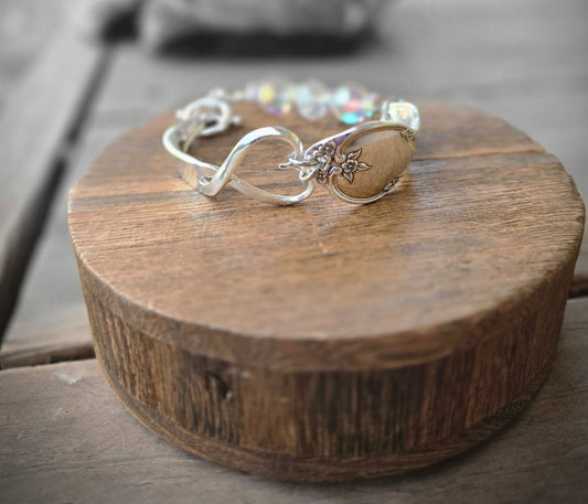 Crystal Infiniti Heart Bracelet