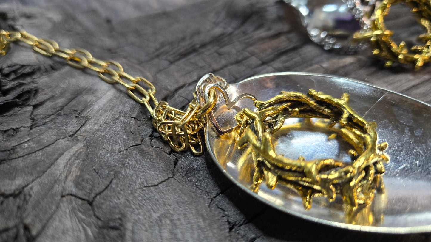 Gold Crown Thorn Necklace