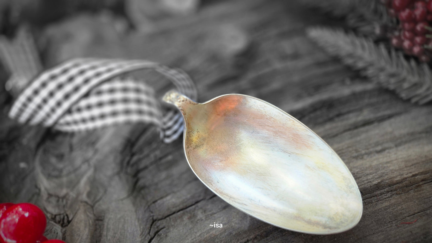 Checkered Minimalist Spoon Ornament