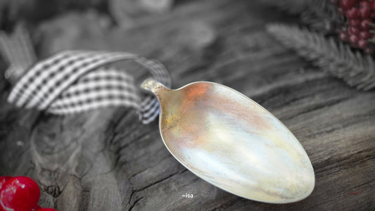 Checkered Minimalist Spoon Ornament