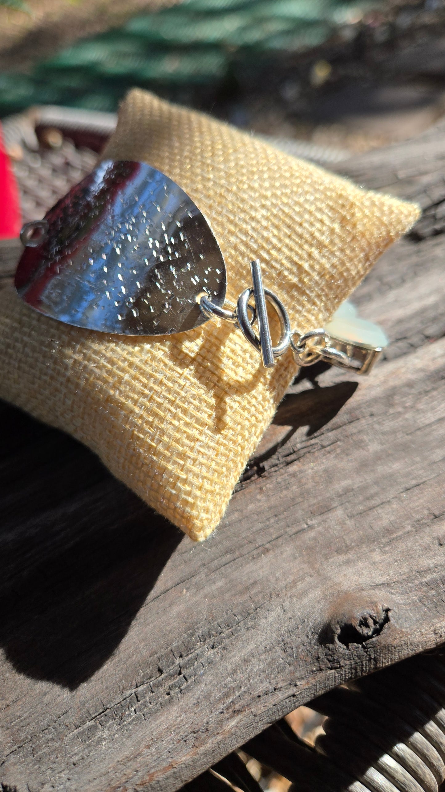 Soft Teal Spoon Bowl Bracelet