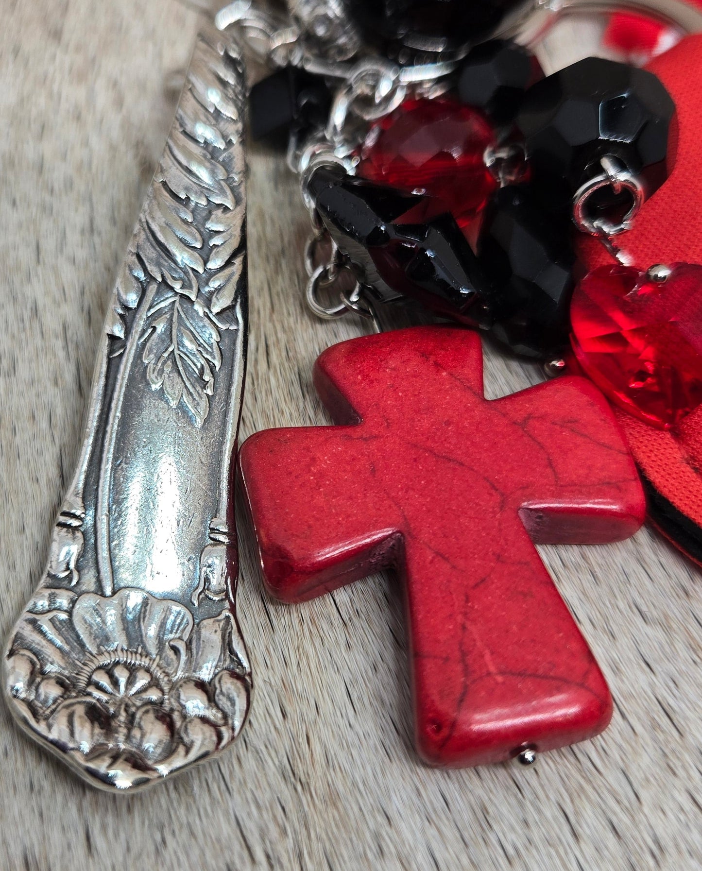 Red Charmed Keychain