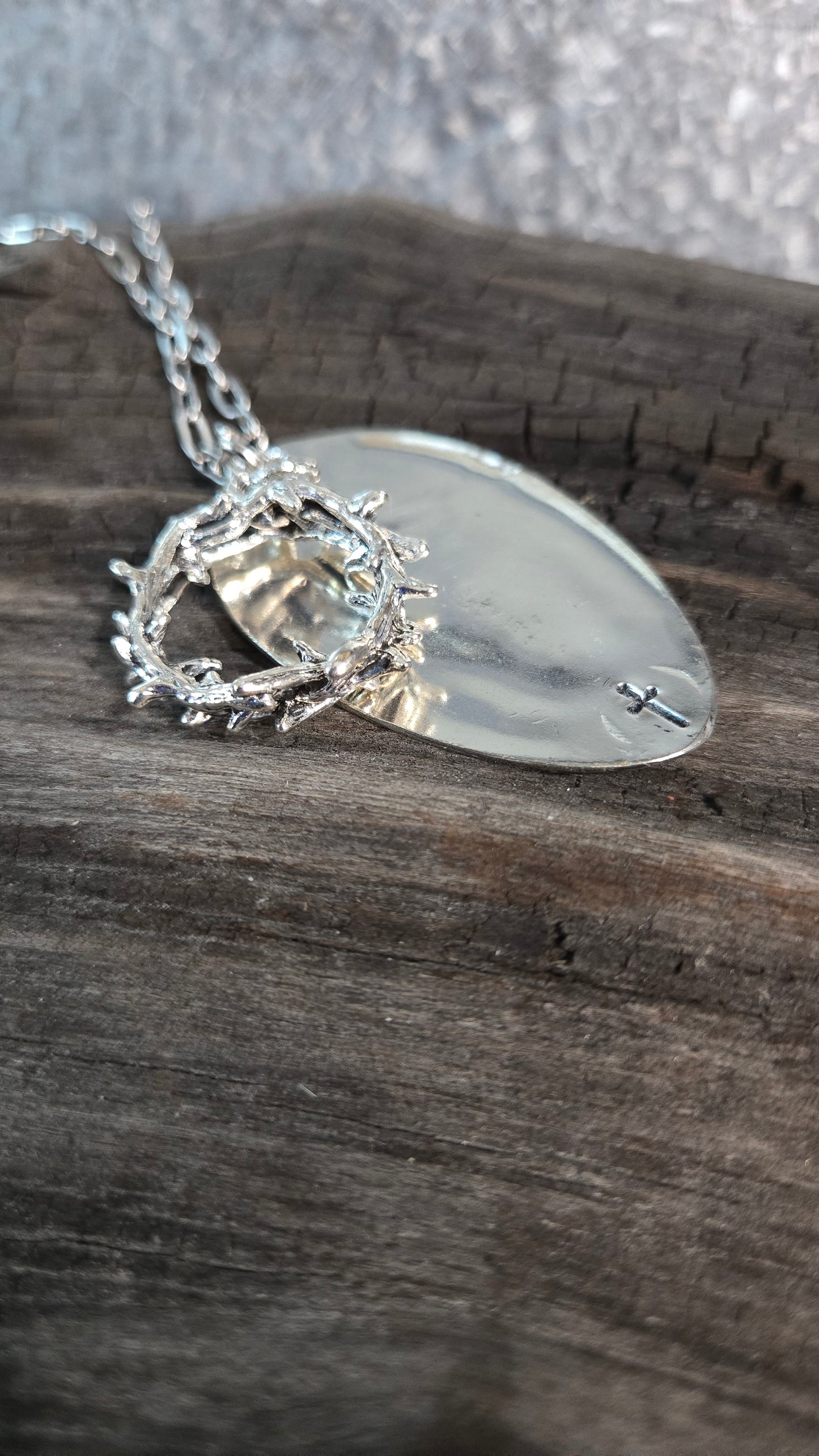 Silver Crown Thorn Necklace