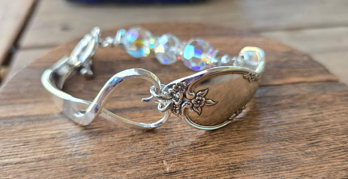 Crystal Infiniti Heart Bracelet