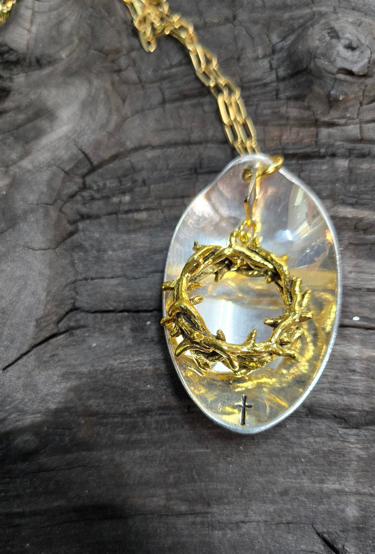 Gold Crown Thorn Necklace