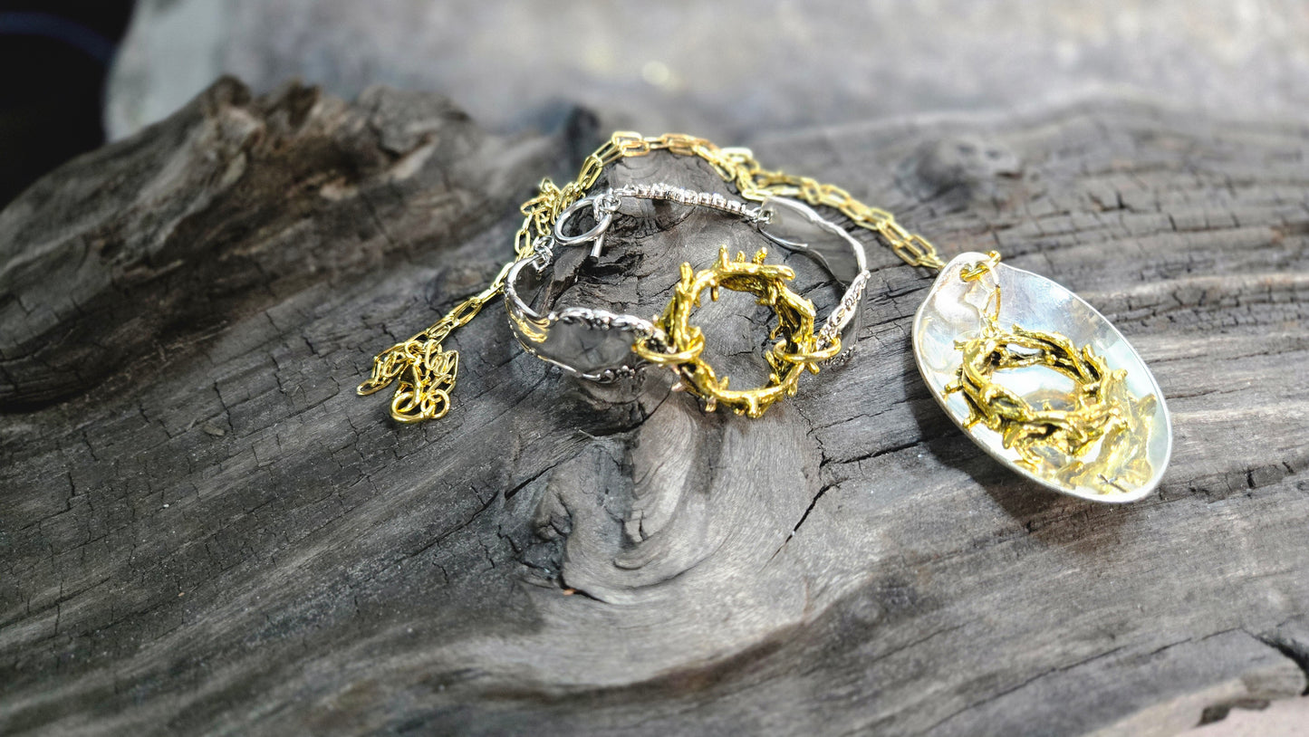 Crown of thorns bracelet- Gold