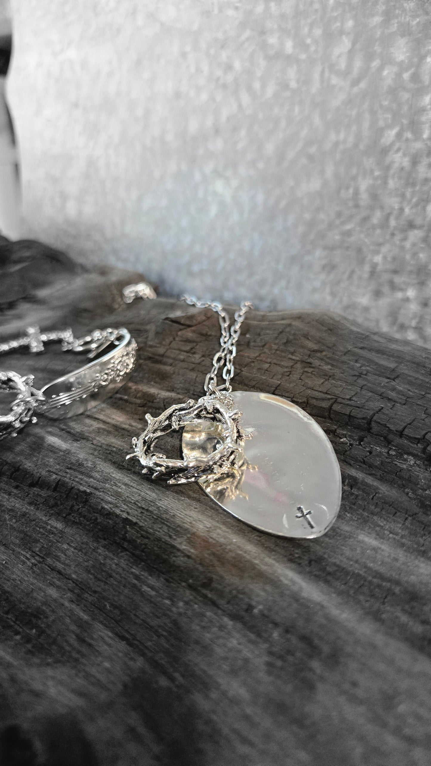 Silver Crown Thorn Necklace