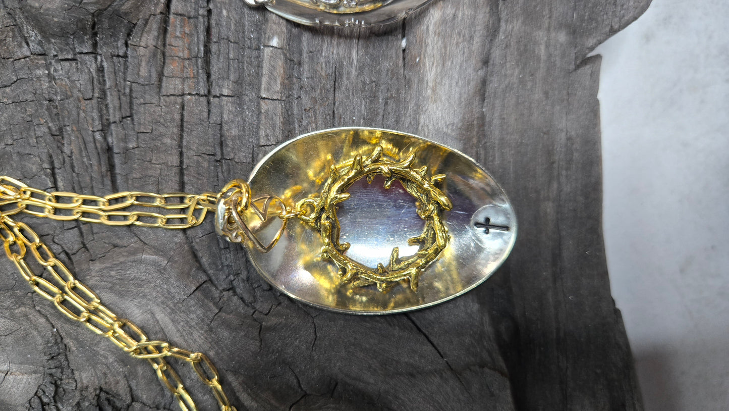 Gold Crown Thorn Necklace