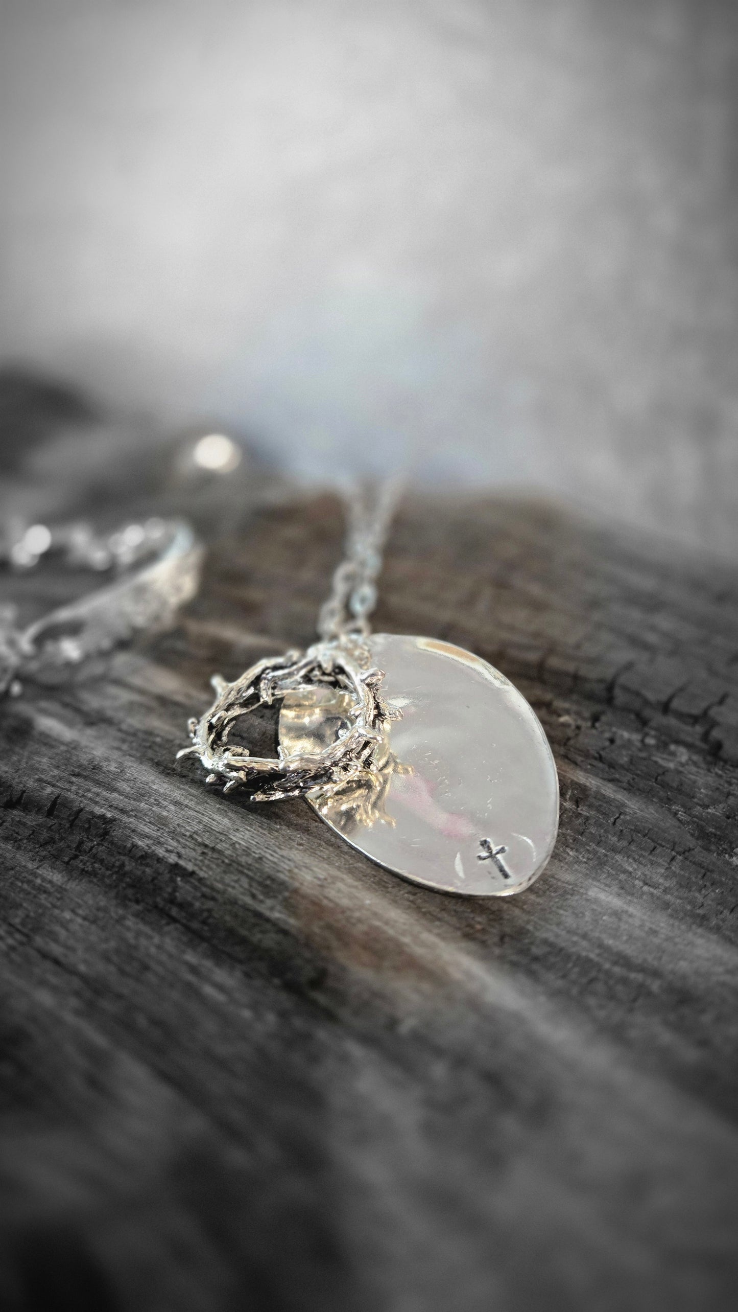 Silver Crown Thorn Necklace
