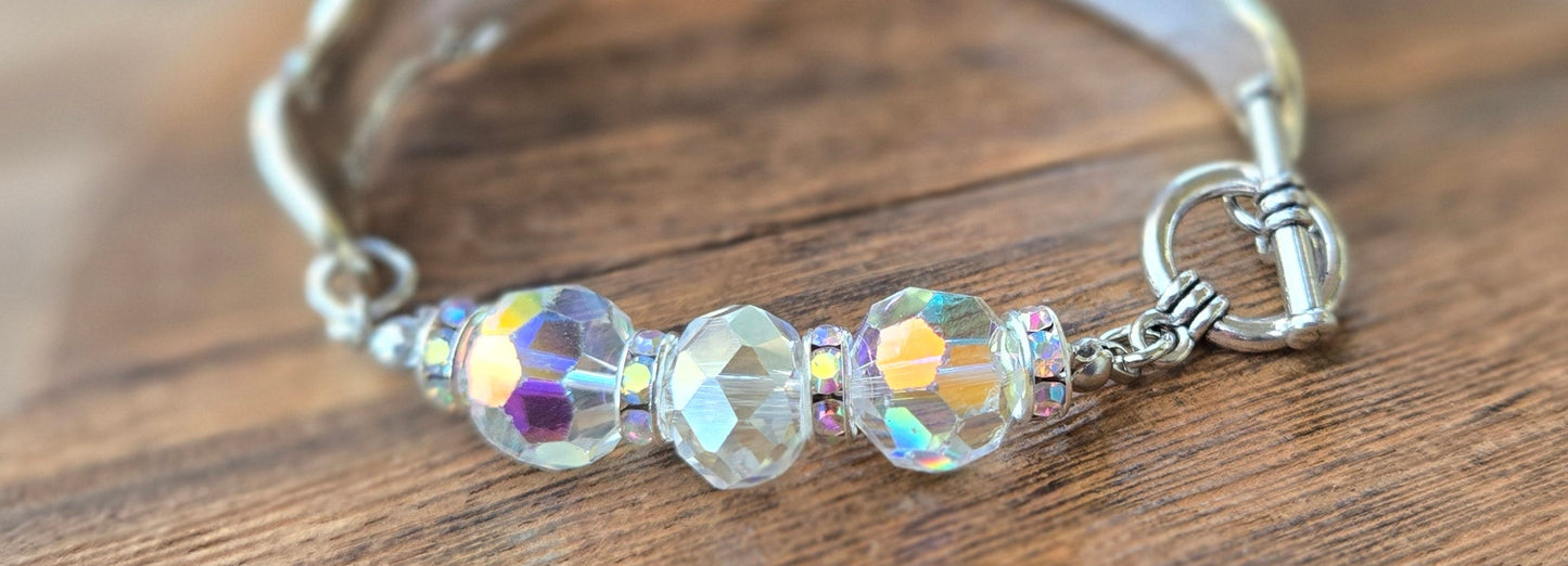 Crystal Infiniti Heart Bracelet