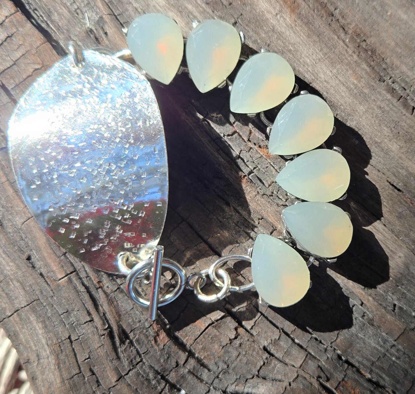 Soft Teal Spoon Bowl Bracelet