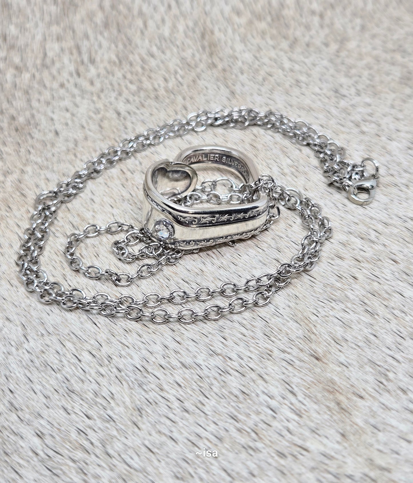 White Rhinestone Heart