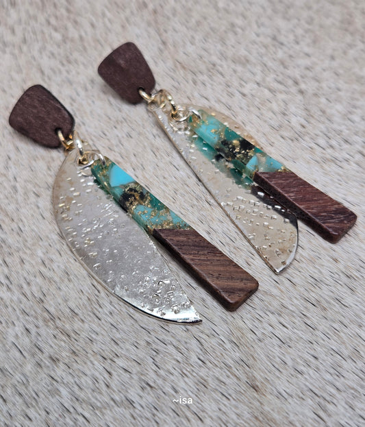Boho Teal, Gold and Brown