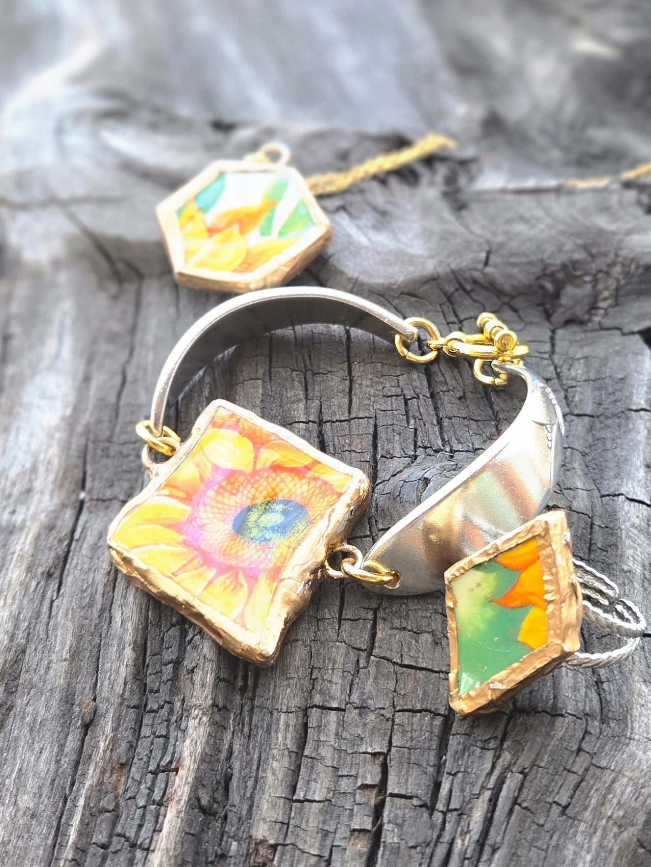 Sunflower bracelet