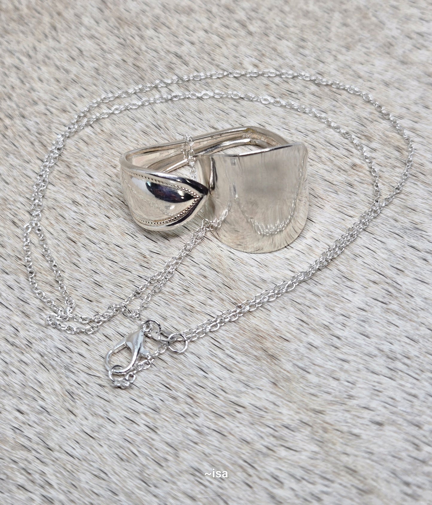 Bougie Heart sterling silver necklace