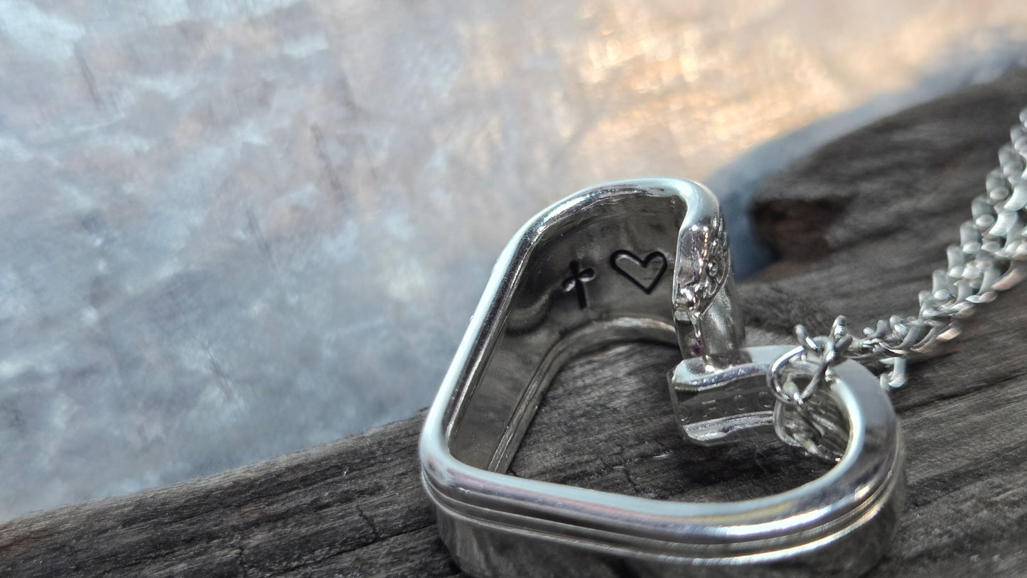 Mother and Daughter Matching Hearts special hand-stamped 《1 heart necklace Up to 3 Characters》