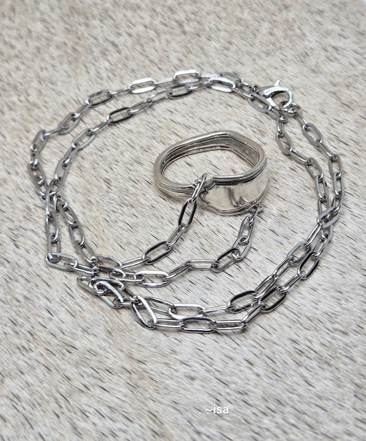 Classic Heart Paperclip Necklace