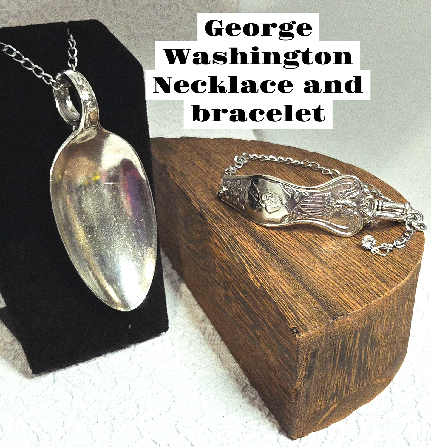 George Washington Necklace Pendant and Drawstring Bracelet