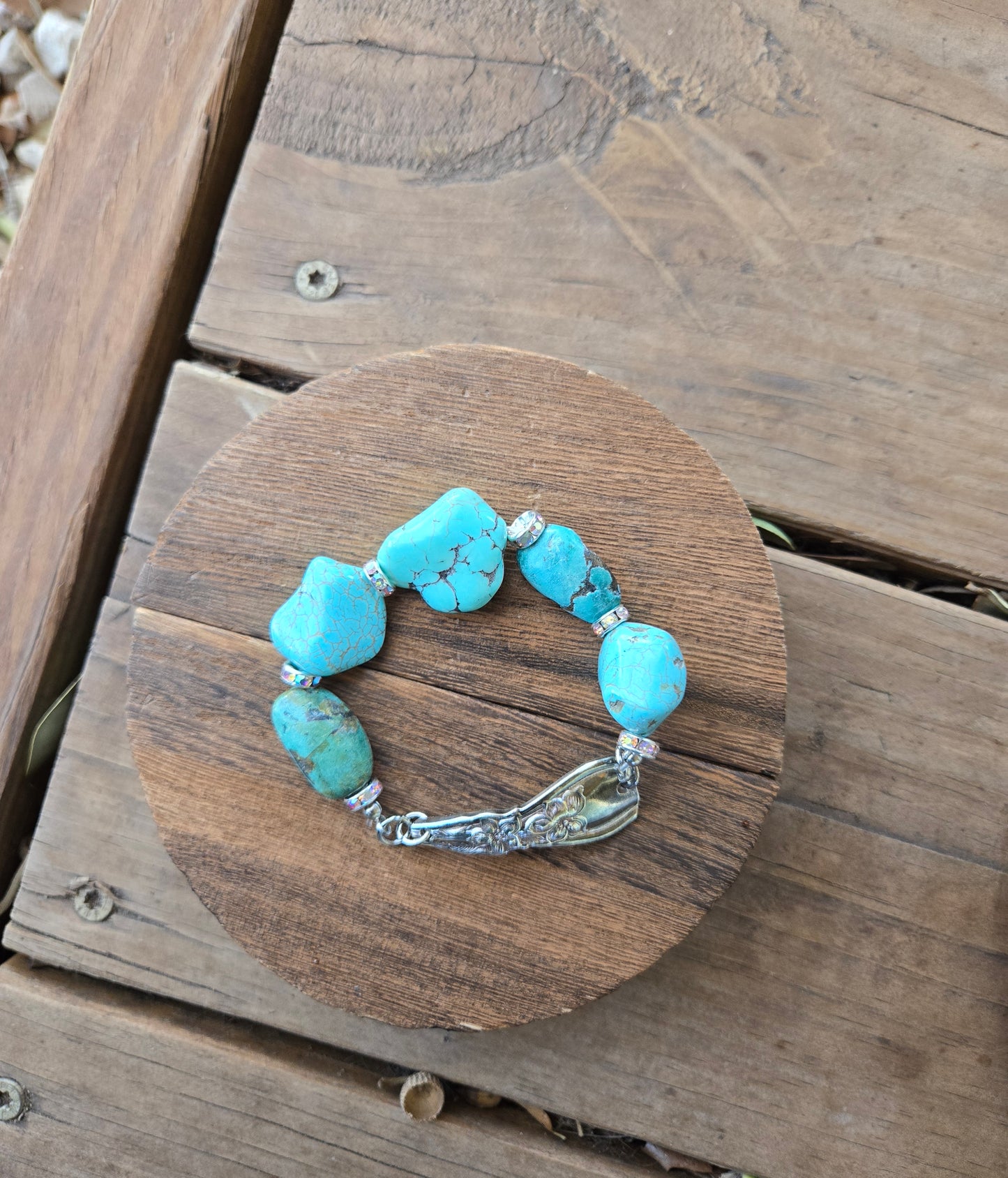 Orange Blossom Torquoise Bracelet (slip on) (PT-B4)