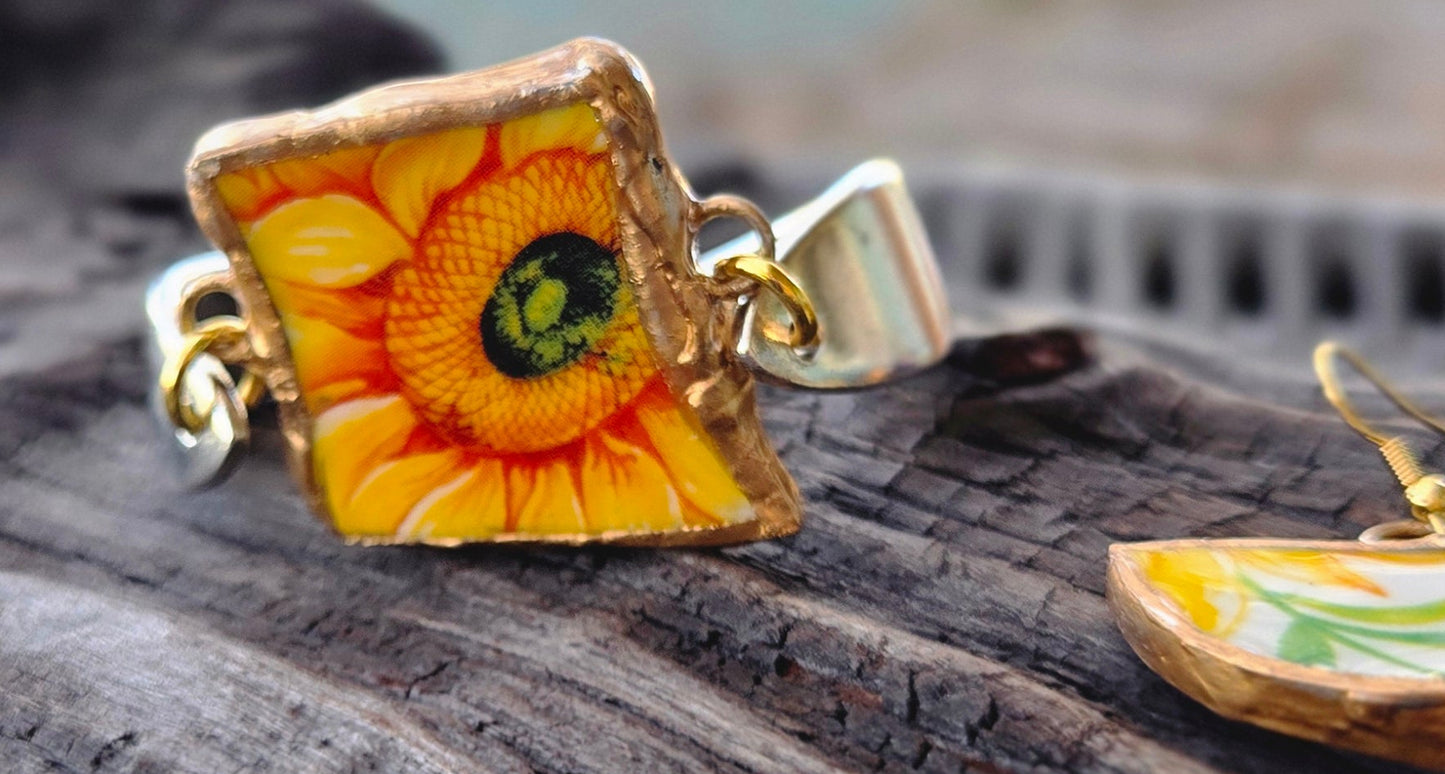 Sunflower bracelet
