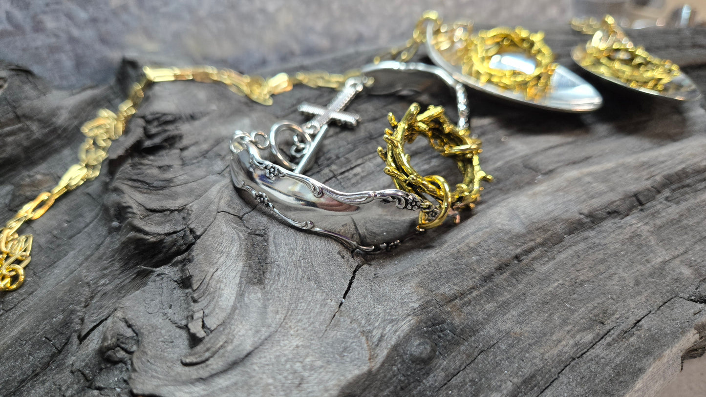Crown of thorns bracelet- Gold