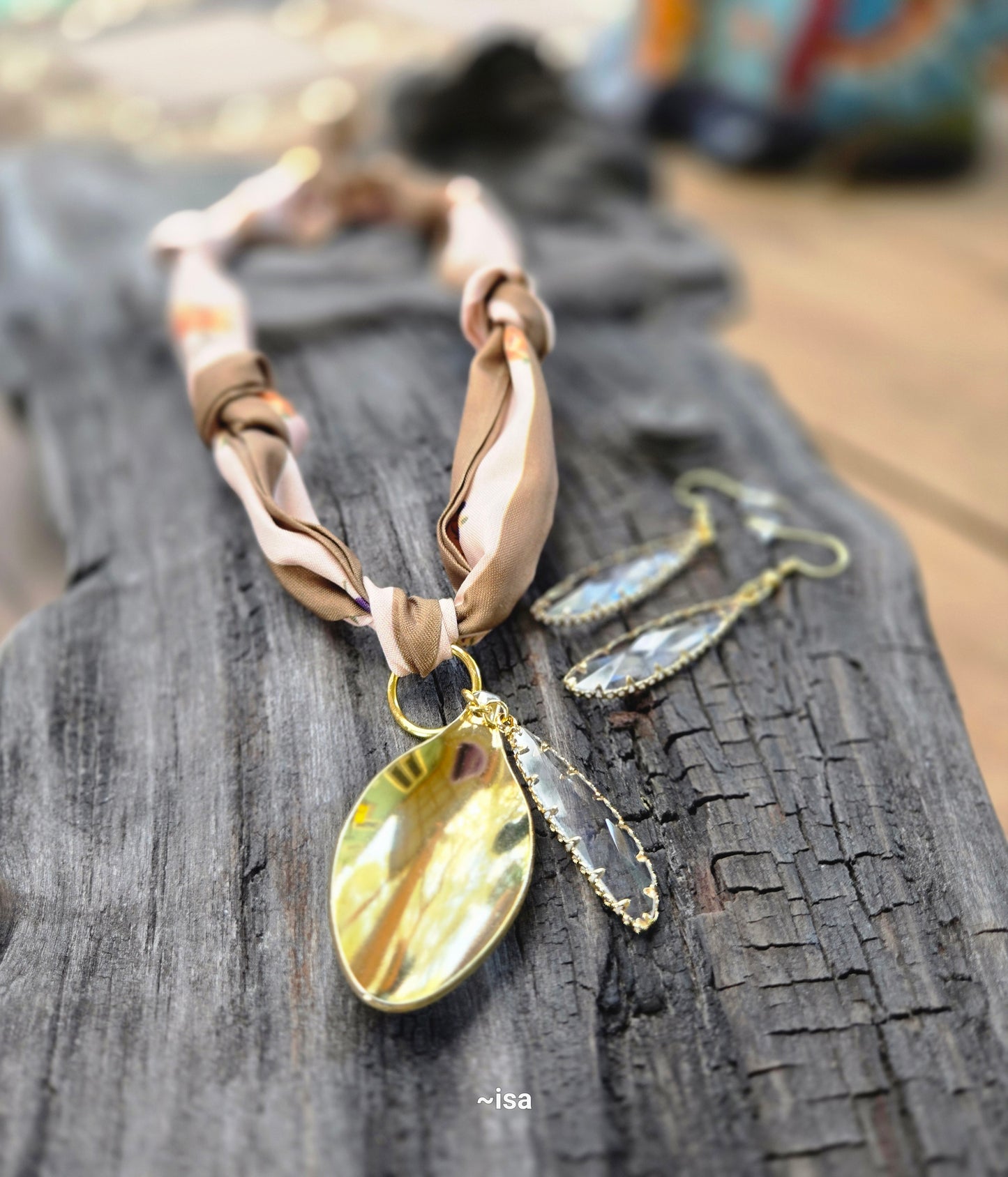 Fall Brown Necklace Complementary Earrings